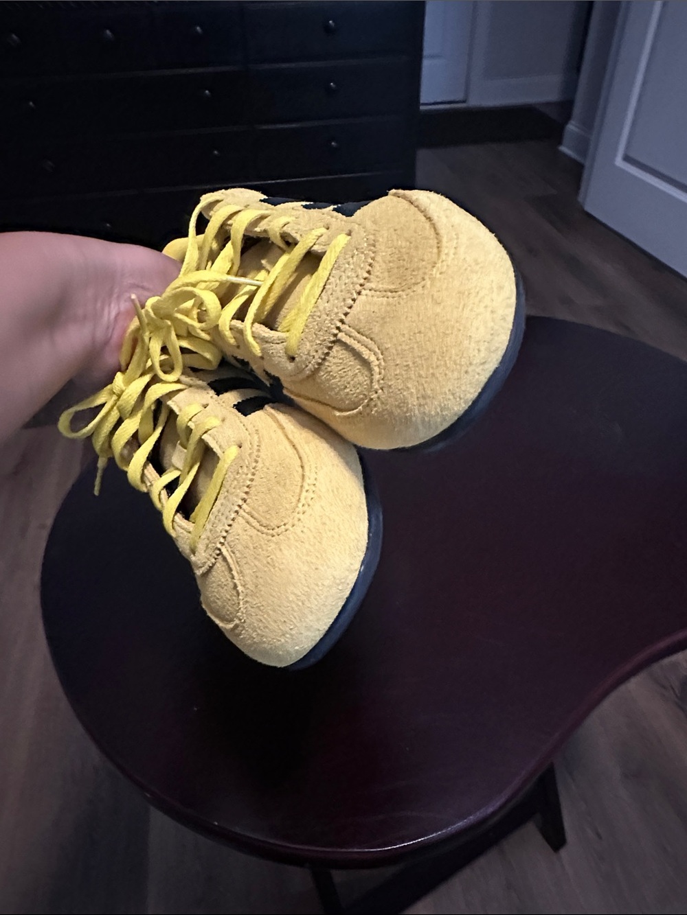 adidas Handball Spezial Lo Pro Yellow and Black Women's Sneakers - Picture 7 of 9